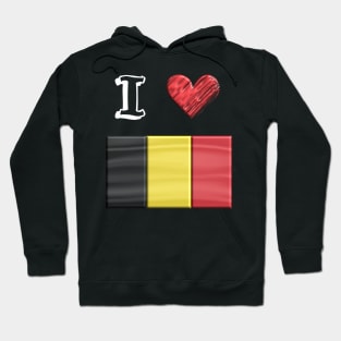 I love Flag from Belgien Hoodie